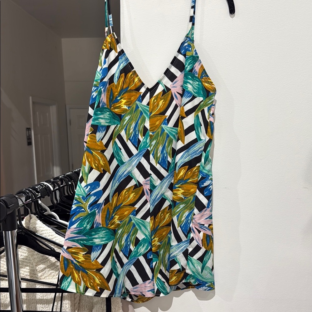 Show Me Your MuMu Multicolor Leaf Print Mini Dress